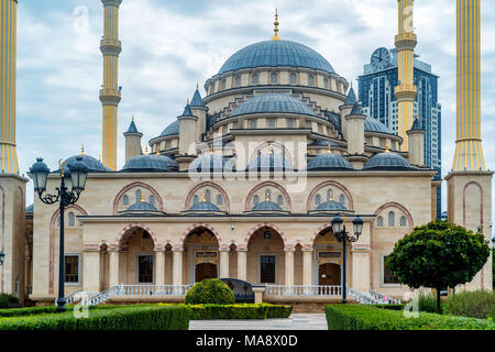 Mosquée Akhmad Kadyrov à Grozny, Tchétchénie, Russie Banque D'Images