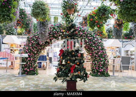 Un arbre de Noël à l'entrée de la Skygarden à Mishima Japon Banque D'Images