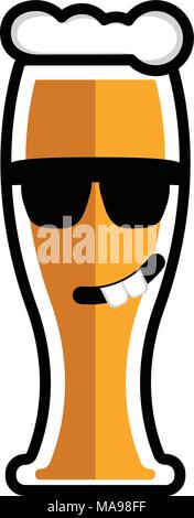 Happy beer personnage Illustration de Vecteur