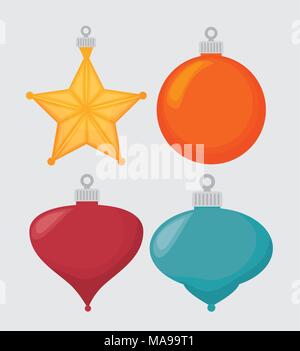 Joyeux Noël carte colorée, design graphique illustration vectorielle Illustration de Vecteur