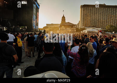 San Antonio, Texas, USA 30 mars 2018, Kelsea Ballerini joue un concert gratuit à ATT Block Party durant Musicfest folie de mars à San Antonio, USA Crédit : Jon-Paul Jones/Alamy Live News Banque D'Images