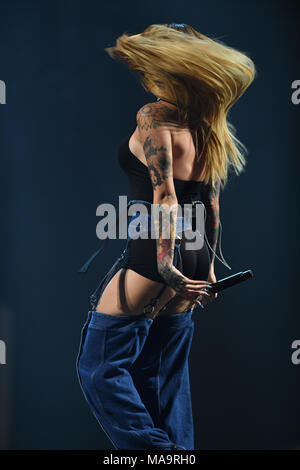 Miami, FL, USA. 30Th Mar, 2018. Kehlani fonctionne à l'AmericanAirlines Arena le 30 mars 2018 à Miami en Floride. Credit : Mpi04/media/Alamy Punch Live News Banque D'Images