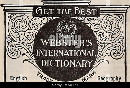 . L'poultryman . Géographie La Fiction, Etc. English -^^Qp Biographie 25 000 nouveaux mots. E,tc. Répertoire géographique du nouveau le monde "Avec plus de 25 000 entrées sur la base du dernier recensement. Nouveau dictionnaire biographique de plus de 10 000 personnes a noté namesof, naissance, décès, etc. Sous la direction de W. T. HARRIS, Ph.D., LL.D., United States Commissaire de l'éducation. Les nouvelles plaques. Liaisons riches. 2380 pages in-quarto. 5000 Illustrations. Devrait être en ELvery maison, l'École et bureau a également Webster's Collegiate Dictionary avec iioopages. 1400Illustrations.Taille : 7Comptabilisation des appels Xiox2^/gin. Une édition spéciale du papier fin imprimé de la même plat Banque D'Images