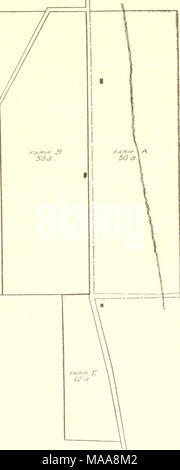 . Une étude économique du modèle agricole .. . Fig. 69. L'élaboration d'une nouvelle centrale yobk fakm - plan d'origine, montrant de grandes lignes de fermes A, B, C, D et E lorsque réglé Banque D'Images