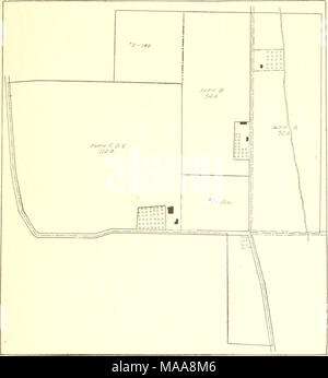 . Une étude économique du modèle agricole .. . Fig. 70. développement d'un central new york farm - ii les fermes d'origine C, D et E ont été combinés, mais A et B sont des unités agricoles Banque D'Images