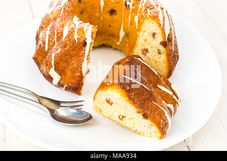 Des gâteaux de raisins secs et chocolat blanc. Studio Photo Banque D'Images