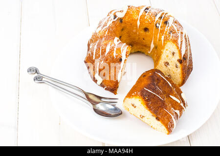 Des gâteaux de raisins secs et chocolat blanc. Studio Photo Banque D'Images