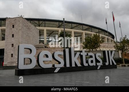 Photographie de l'extérieur, un grand parc Vodafone sports arena et museum, Istanbul, Turquie, le 15 novembre 2017. () Banque D'Images