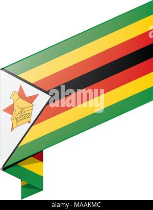Drapeau du Zimbabwe, vector illustration Illustration de Vecteur
