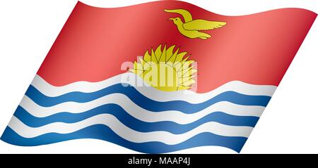 Drapeau Kiribati, vector illustration Illustration de Vecteur