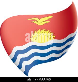 Drapeau Kiribati, vector illustration Illustration de Vecteur