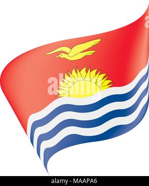 Drapeau Kiribati, vector illustration Illustration de Vecteur