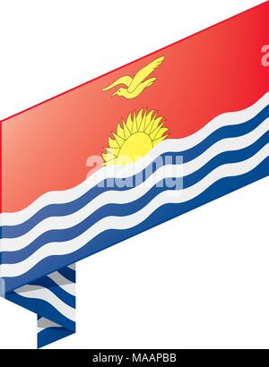 Drapeau Kiribati, vector illustration Illustration de Vecteur