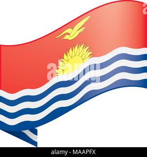 Drapeau Kiribati, vector illustration Illustration de Vecteur