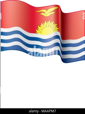 Drapeau Kiribati, vector illustration Illustration de Vecteur