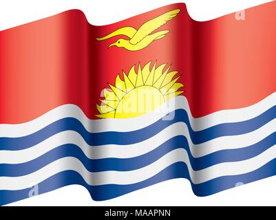 Drapeau Kiribati, vector illustration Illustration de Vecteur