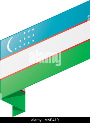 Drapeau de l'Ouzbékistan, vector illustration Illustration de Vecteur