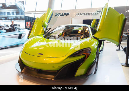 Vancouver, Canada - Mars 2018 : McLaren 675 LT, prises au Salon de l'Auto de Vancouver 2018 Banque D'Images