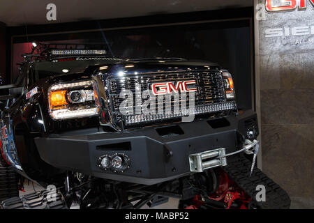 Vancouver, Canada - Mars 2018 : GMC Sierra All Mountain, prises au Salon de l'Auto de Vancouver 2018 Banque D'Images