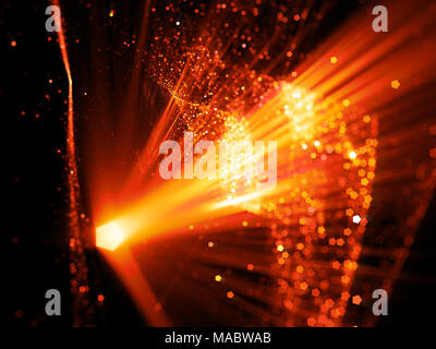 La technologie spatiale a innové rougeoyant Fiery, générée par ordinateur résumé fond, rendu 3D Banque D'Images