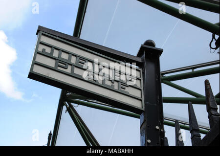 Un signe pour Jubilé Place à Borough Market Banque D'Images