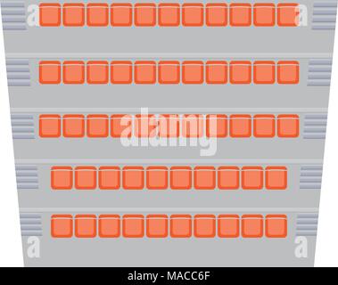 Vue d'en haut montrent des sièges du stade de football à la carte Illustration de Vecteur