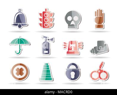 Les icônes de sécurité et de surveillance - vector icon set Illustration de Vecteur