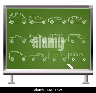 Différents types de voitures icônes - Vector icon set Illustration de Vecteur