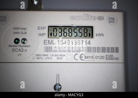 La production d'électricité PV solaire compteur utilisé pour les paiements des roc Banque D'Images