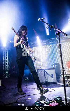 Courtney Barnet en live à Glastonbury Festival, Angleterre, RU, 2015. Banque D'Images