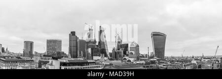 Ville de London Skyline : Angel Cour, Stock Exchange Tower, Tour 42, 22 Bishopsgate, Cheesegrater, Scalpel, 20 Gracechurch Street, talkie walkie Banque D'Images