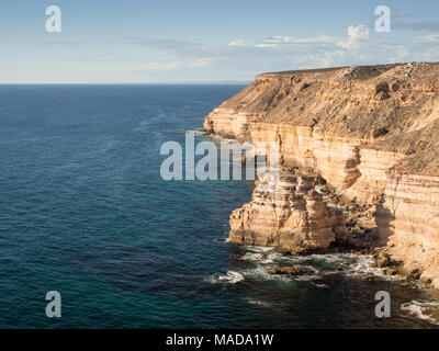 Rock Island, une formation rocheuse unique sur les falaises de Kalbarri, Australie occidentale Banque D'Images