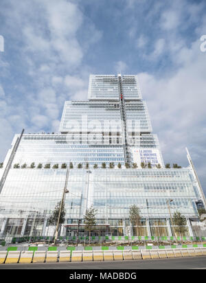 France, Paris - 31 mars 2018 : Paris nouveau palais - nouveau palais de justice de Paris, conçu par Renzo Paino building workshop Banque D'Images