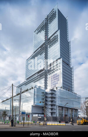 France, Paris - 31 mars 2018 : Paris nouveau palais - nouveau palais de justice de Paris, conçu par Renzo Paino building workshop Banque D'Images