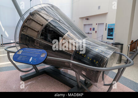 Capsule Gemini, le Science Museum, Los Angeles Banque D'Images