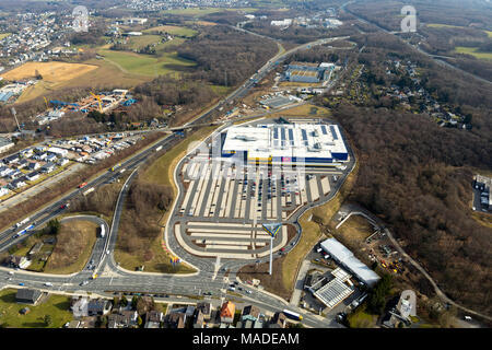 Les meubles IKEA & Ameublement Maison Niedergebreck-Ost Wuppertal sur la ville et Holthausen Haßlinghausen en Rhénanie du Nord-Westphalie. Holthausen Banque D'Images