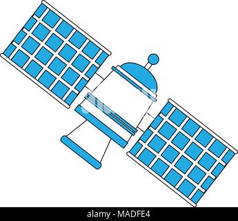 L'icône bleu isolé dans l'espace, Illustration de Vecteur