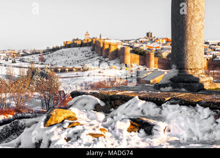 Mirador de los cuatro postes. Ávila. Castilla León. España Banque D'Images