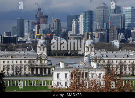 Le Parc de Greenwich London England Banque D'Images