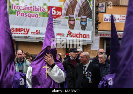 Palerme, Italie. 30Th Mar, 2018. Procession du Vendredi saint, célébration de Pâques dans la ville de Palerme, Sicile, Italie. Crédit : Antonio Melita/Pacific Press/Alamy Live News Banque D'Images