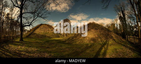 Collines exploitation Bartlow Romano British tumuli en France Banque D'Images