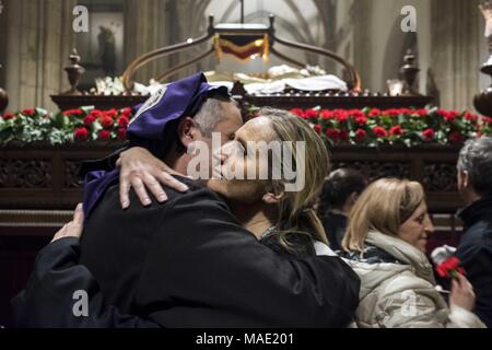 Alcala de Henares, Madrid, Espagne. Mar 31, 2018. Du lundi 26 mars au dimanche 1 avril, c'est célébré la Pâques à Alcala de Henares, ville du patrimoine mondial. Credit : Nacho Guadano/ZUMA/Alamy Fil Live News Banque D'Images