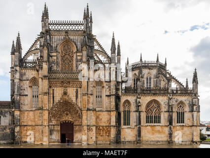 Le Monastère de Santa Maria da Vitoria à Batalha, l'un des plus importants lieux gothique au Portugal. Un site du patrimoine mondial depuis 1983 Banque D'Images