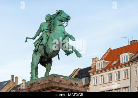 Statue équestre d'Absalon, Copenhague, Danemark Banque D'Images