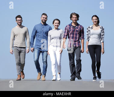 Équipe de jeunes citoyens.à l'extérieur. Banque D'Images