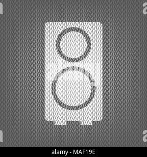 Le président signe l'illustration. Vecteur. En blanc sur fond gris en icône. Isolées. Illustration de Vecteur