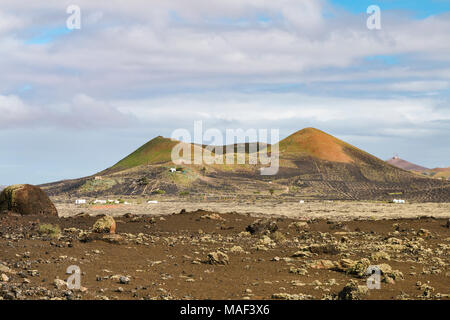 Vue de la Montana de Juan Bello à Lanzarote, Espagne. Banque D'Images