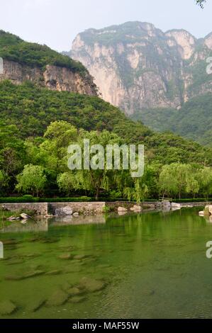 La montagne verte et de l'eau paysages, Shan, Chine Yuntai Banque D'Images