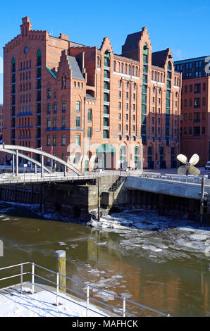 L'Internationales Maritimes Museum Hambourg, situé dans un ancien entrepôt à Speicherstadt, zone portuaire historique de Hambourg Banque D'Images