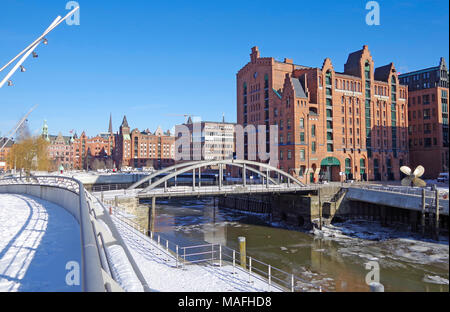 L'Internationales Maritimes Museum Hambourg, situé dans un ancien entrepôt à Speicherstadt, zone portuaire historique de Hambourg Banque D'Images